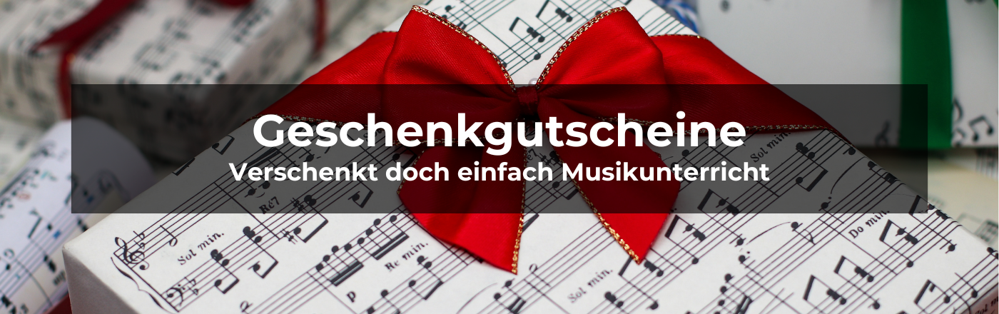 Geschenkgutscheine für Musikunterricht